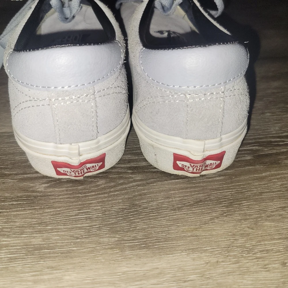 Vans Off the Wall tennis skateboard shoes Womens 8/mens 6.5 Grey‎ Suede-b…